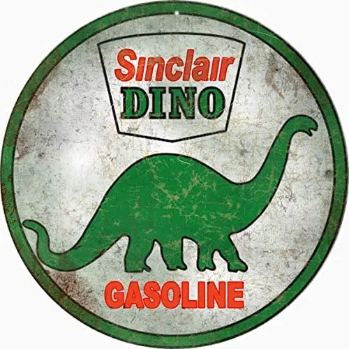 

Sinclair Dino Gasoline Round Metal Tin Sign Suitable for Home and Kitchen Bar Cafe Garage Wall Decor Retro Vintage