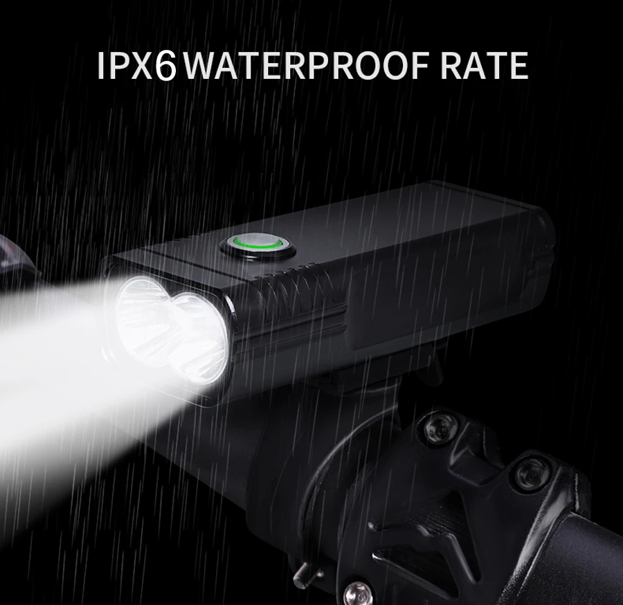 NEWBOLER 5200mAh Велосипедный свет дальнего света L2/T6 USB Перезаряжаемый комплект велосипедных фар Водонепроницаемая светодиодная фара power Bank Аксессуары
