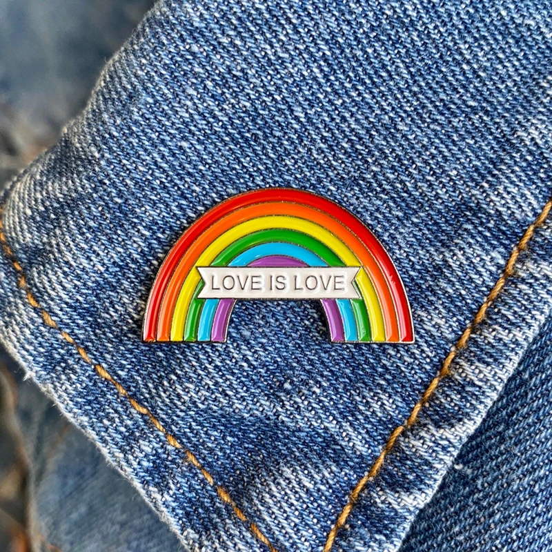 Радужная эмалированная брошь в форме гордости для геев значок любви стиле