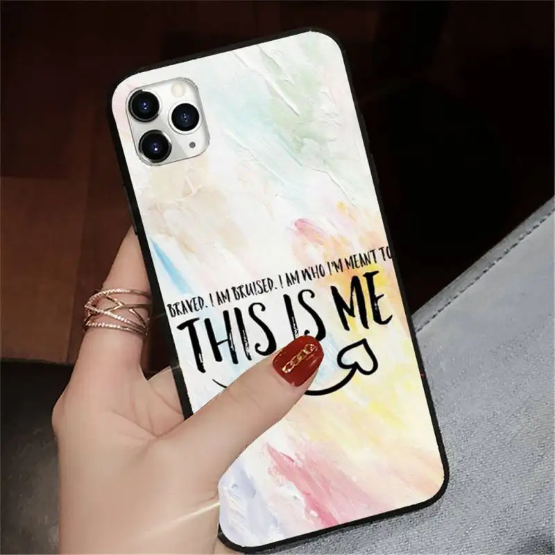 

Color background maxim motivating text Phone Case for iPhone 11 12 pro XS MAX 8 7 6 6S Plus X 5S SE 2020 XR