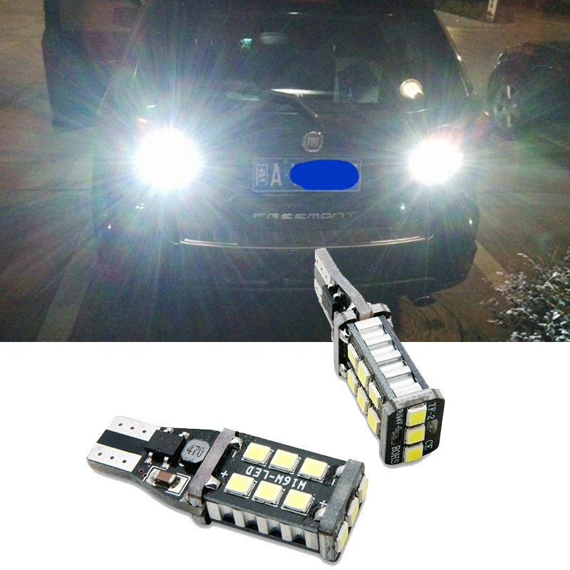 2 шт. светодиодный стоп сигнал W16W T15 921 CANBUS для Fiat Punto Grand Doblo 500l белый постоянный ток