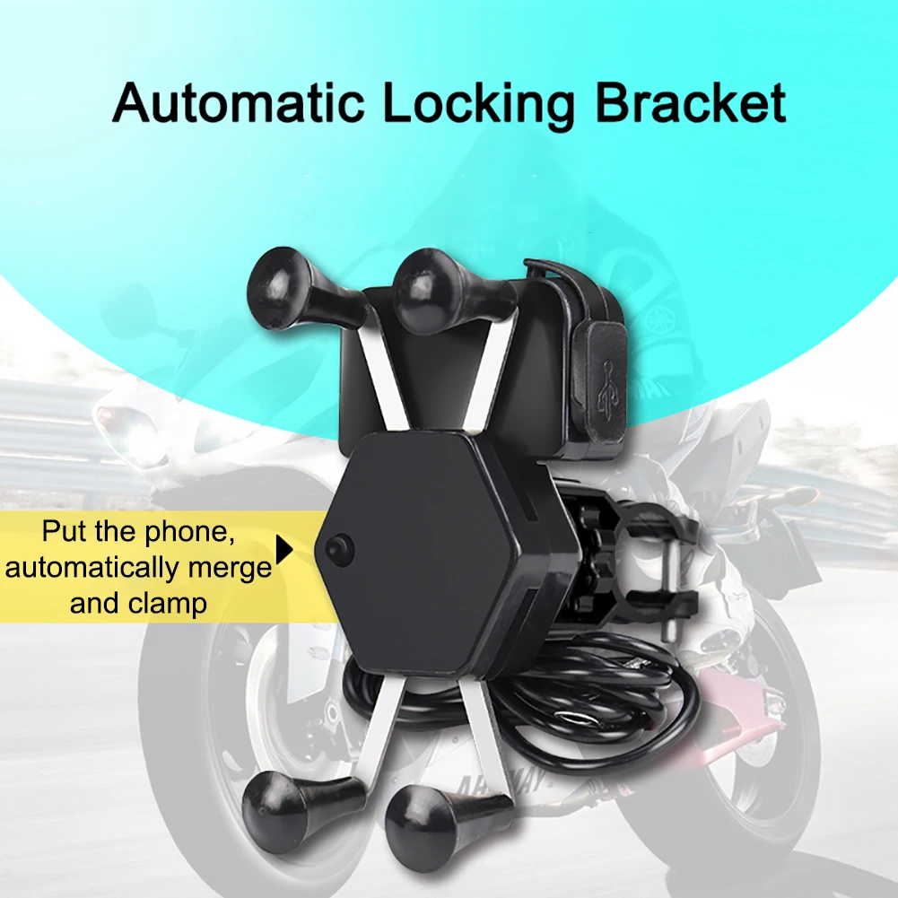 Универсальный держатель X Grip для телефона на руль мотоцикла или