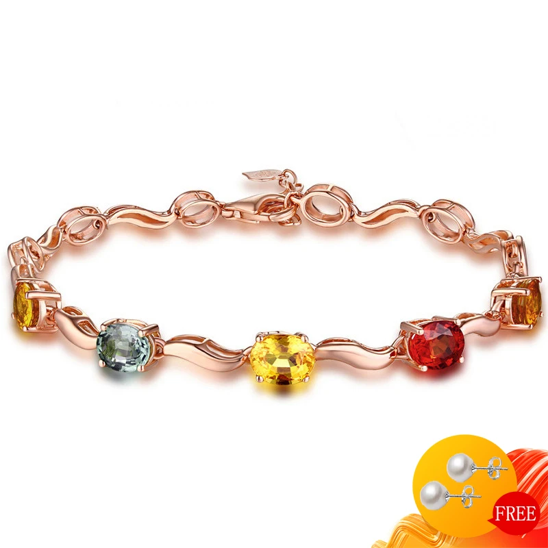 

Fashion Bracelets 925 Silver Jewelry with Topaz Gemstone Women Bracelet for Wedding Engagement Party Gift Accessories Wholesale