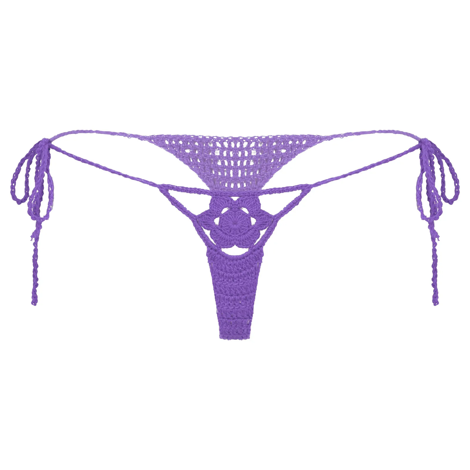 Женское нижнее белье бикини стринги Т образные трусы с вырезами цветочный узор