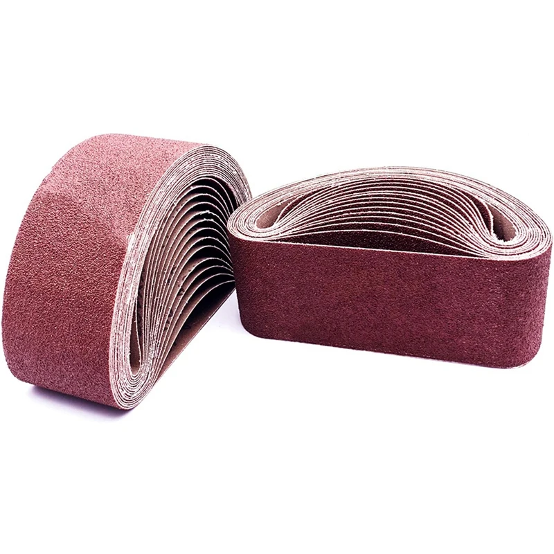 

Hot 3 x 21-Inch Sanding Belts for Belt Sander (6 Each of 40 80 120 240 Grits) Abrasive Sandpaper, 24 Pack