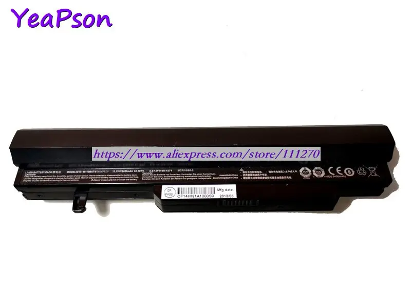 Yeapson 11 1 V 5600 мАч натуральная W110BAT 6 87 W110S 4271 ноутбук Батарея для Clevo W110ER Тетрадь