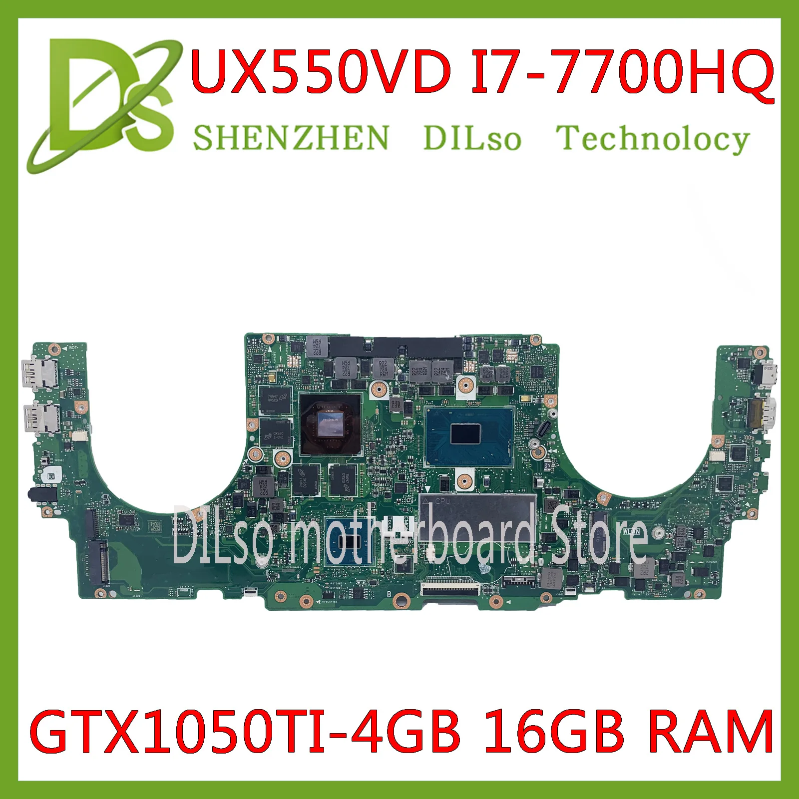 KEFU UX550VE для ASUS UX550VD UX550VW UX550V материнская плата ноутбука I7 7700HQ GTX1050TI 4G 16 Гб RAM | Материнские платы -32961913234