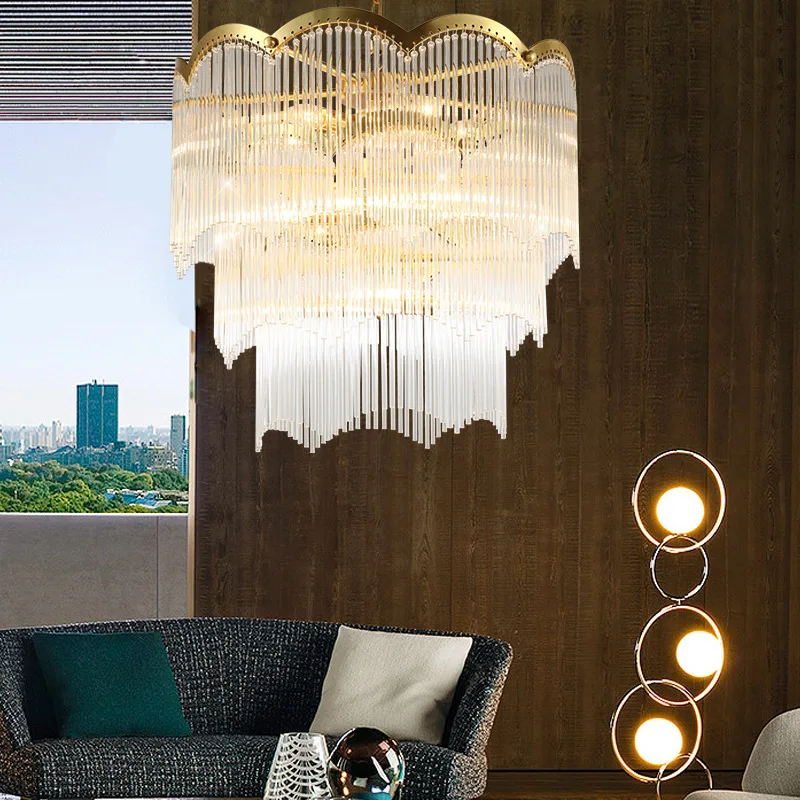 Скандинавские Медные подвесные светильники Роскошная лампа для гостиной