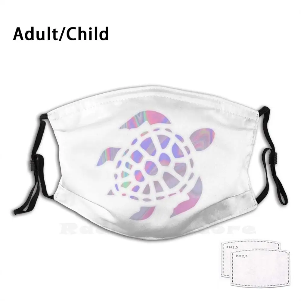 

Морская черепаха-Переливающаяся маска с фильтром от пыли для взрослых и детей, маска «сделай сам», морская черепаха, девочка, океан, пляж, жи...