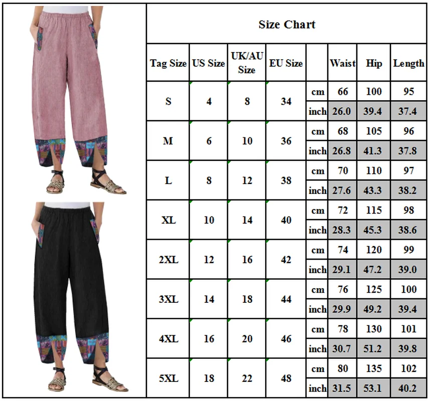 

Womens Summer Casual Loose Wide Leg Pants