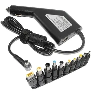 multi plug 90w power supply car charger laptop adapter for thinkpadacerhpdellsamsunglenovoasusphones universal car chargr free global shipping