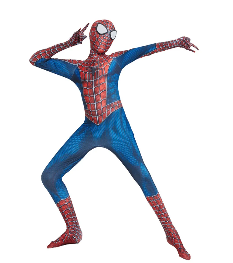 Высококачественный Детский костюм Человека-паука Супергерой лайкра