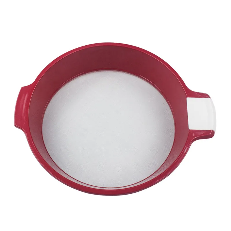 

Flour Filter Sieve 60 Mesh Ultra-Fine Baking Tools Hand-Held Stainless Steel Screen Plastic Scraper Flour Sieve