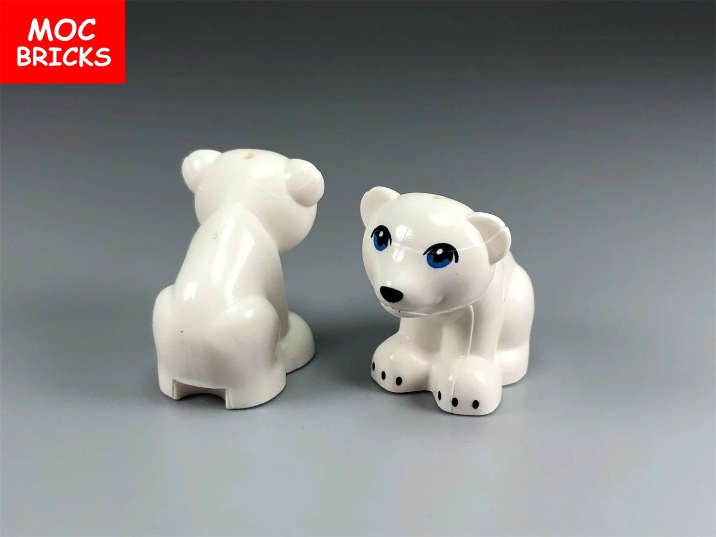 Кубики MOC ледяной океан животные белый медведь прозрачные синие ледяные куклы