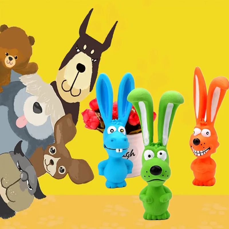 

Pet Dog Toy Naughty Dog Cute Rabbit Dog Dog Voice Latex Supplies Molar Tool To Solve The Dog Barking Problem Puppy Chew Toy