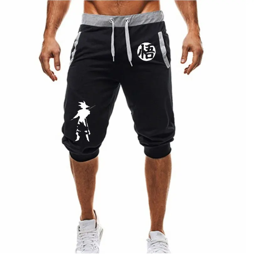 Брюки мужские с принтом Драконий жемчуг повседневные однотонные облегающие