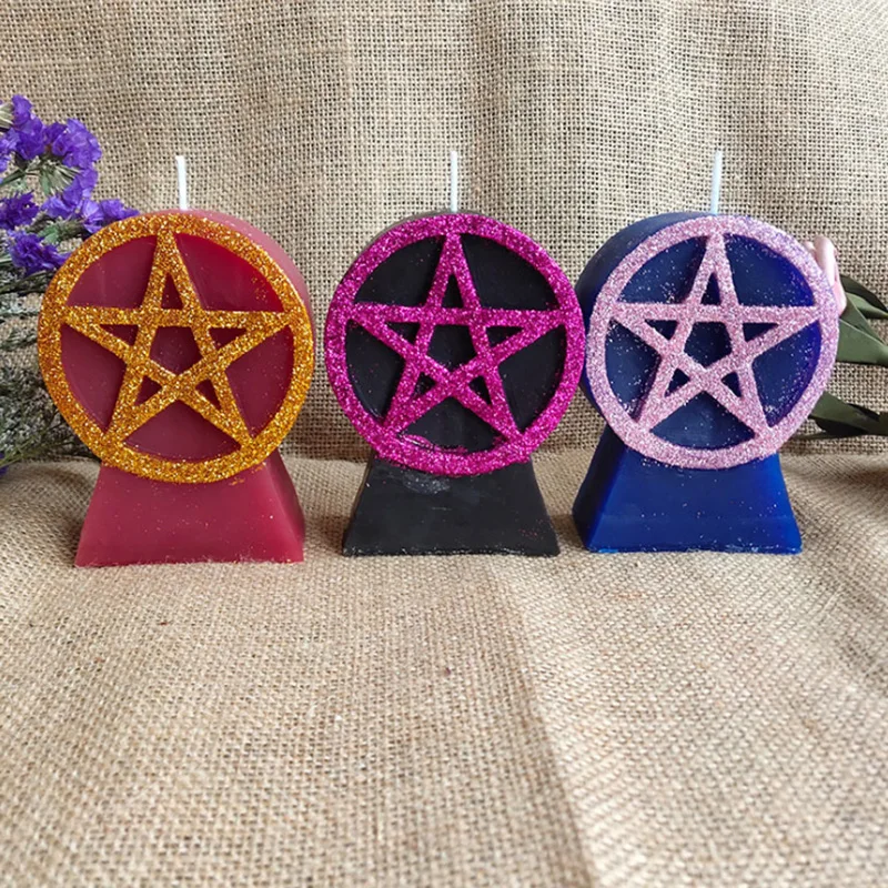 

Tarot astrology candle Wishing candle Western Magic ritual candle energy Herbal Wishing Candle for Religious activities