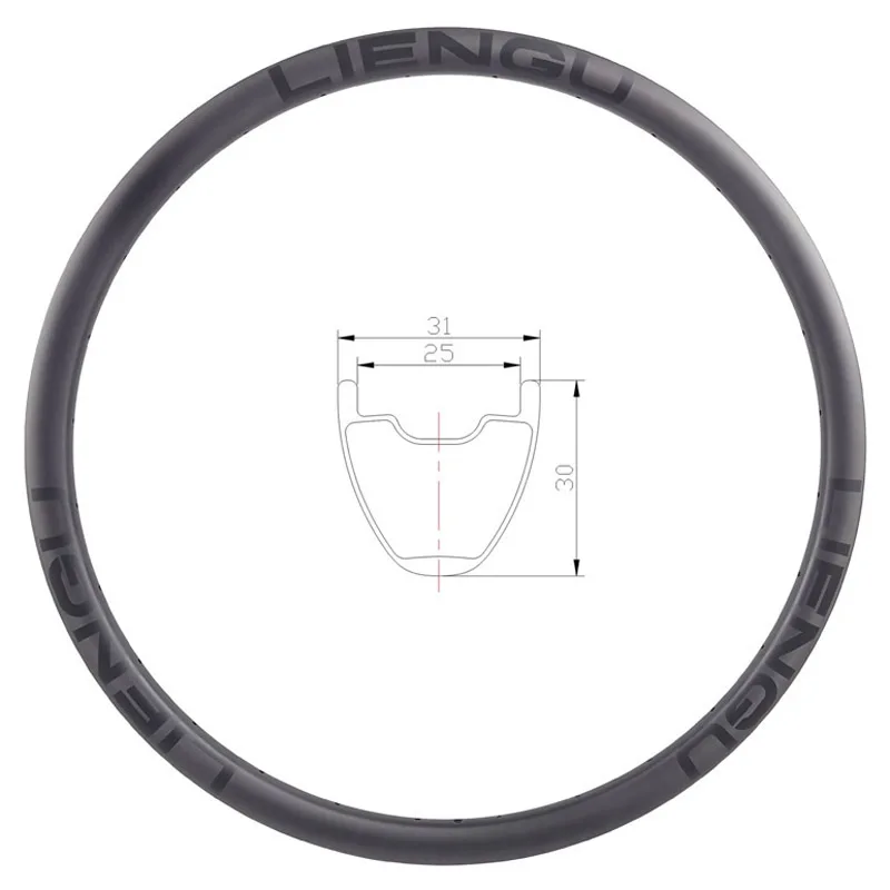 Горный велосипед LIENGU 29er 31 мм x 30 углеродный обод XC внутренняя ширина 25 бескамерный