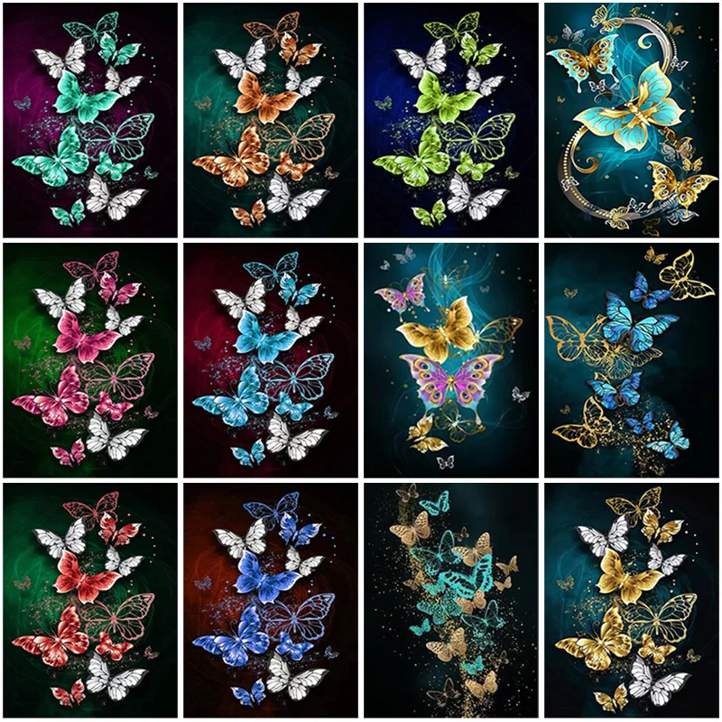 

Diy Butterfly 5D Diamond Painting Full Square Drill Cross Stitch Kits Animal Diamond Embroidery Mosaic Decor Home Wall Art Gift