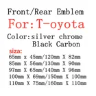 3D ABS Серебряный Хром или черный карбоновый Автомобильный капот Передняя капота Гриль Эмблема Логотип задний багажник Наклейка для Toyota автомобильный Стайлинг
