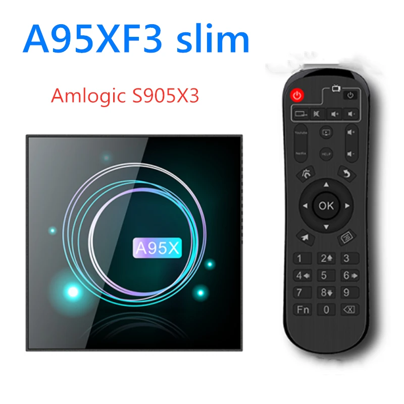 VHXSIN Android 9 0 ТВ приставка A95X F3 тонкий Amlogic S905X3 4G 32G/64G 8K HD Dual wifi Поддержка Plex медиа