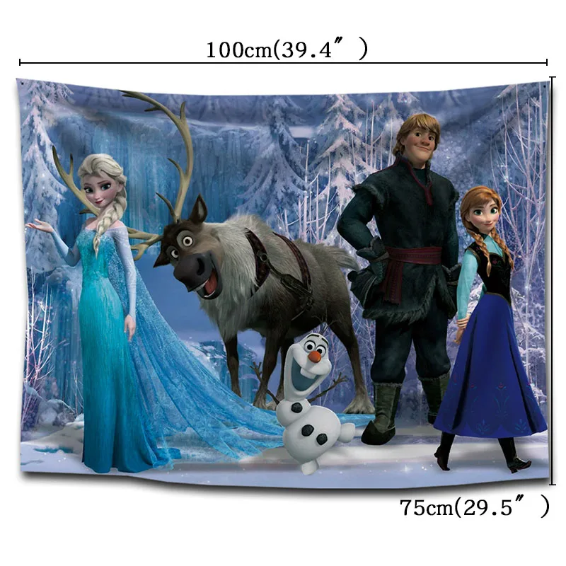 3-style-1pcs Вечерние гобелены с изображением героев мультфильма «Холодное сердце», 75*100 см, эксклюзивные вечерние гобелены для девочек - Цвет: 3-style-1pcs