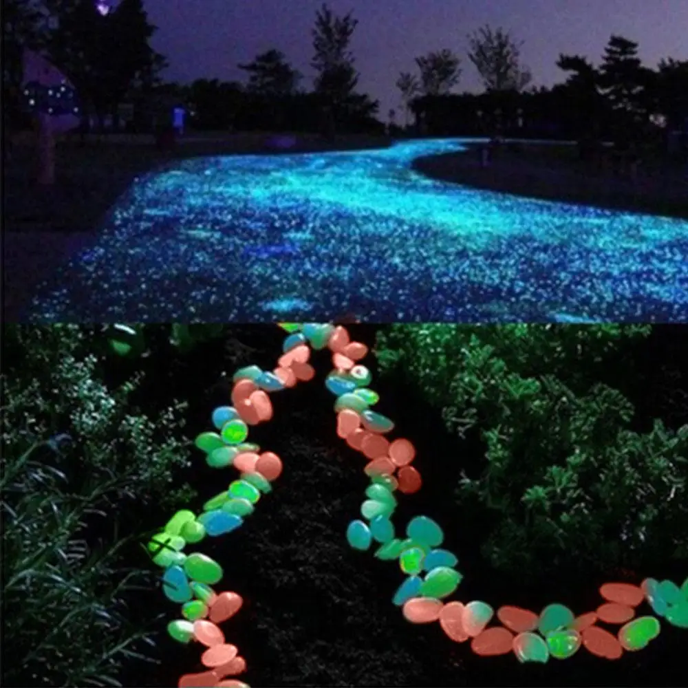 

Аквариум Noctiluca, 4 цвета, ночное освещение, для домашнего интерьера, для украшения люминесцентных раковин, красивые 100 шт., булыжник, сделай сам