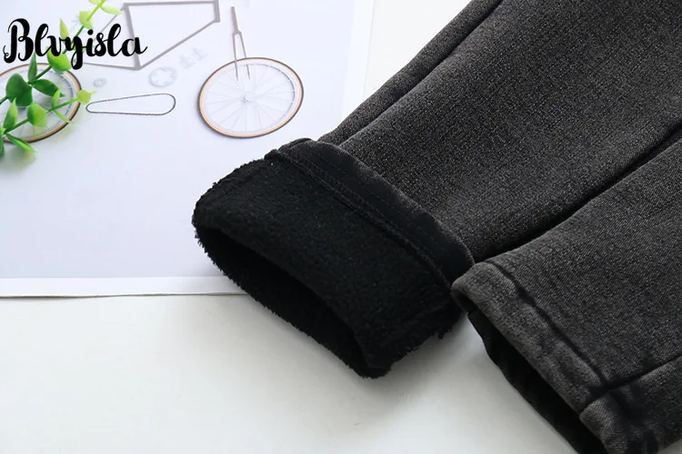 

Asia Tag 4XL Small Slim Leg Bottoming Jeans Thicken Warm Winter Women Sexy High Elastic Pants Skinny Trousers