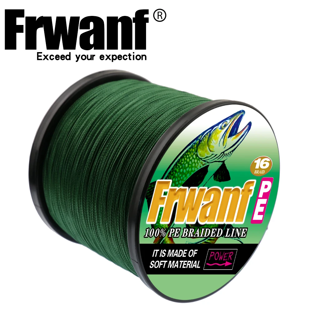 Frwanf плетеная рыболовная леска из ПЭ капроновый 16 Прядный 500 м комплексная линия
