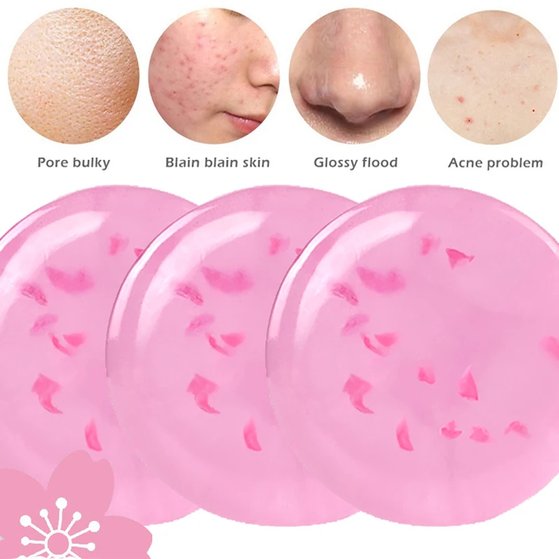 

Handmade Soap Face Cleansing Removal Pimple Pores Acne whitening Moisturizing Cherry Soap Facial Wash Soap Base Face Skin Care