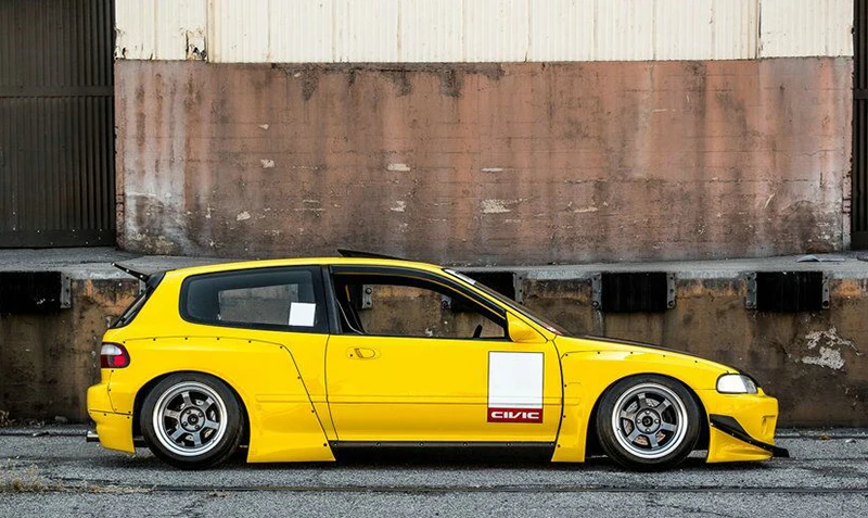 Стекловолоконный спойлер для Honda EG Civic Hatch Back RB Style широкий корпус задний комплект