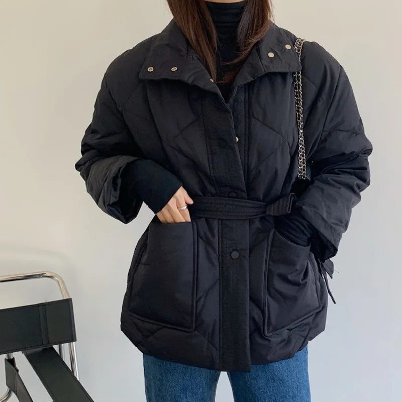 Chic 2021 Winter Down Jacket Coat  Pocket Casual Stylish Loose Jackets Parka Coats Thicken Warm Parka Outwear