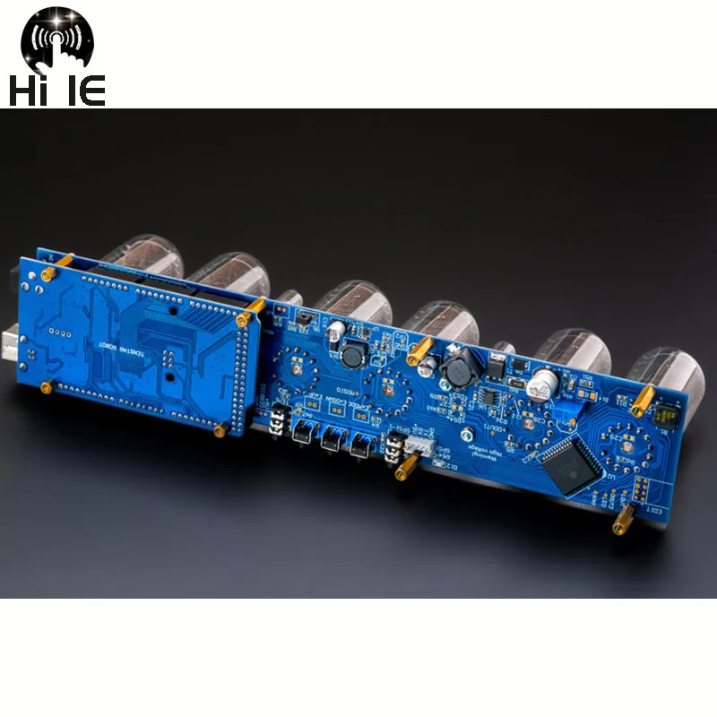 Настенные цифровые светодиодные часы Nixie Tube IN-18 светящиеся в виде трубки подарок