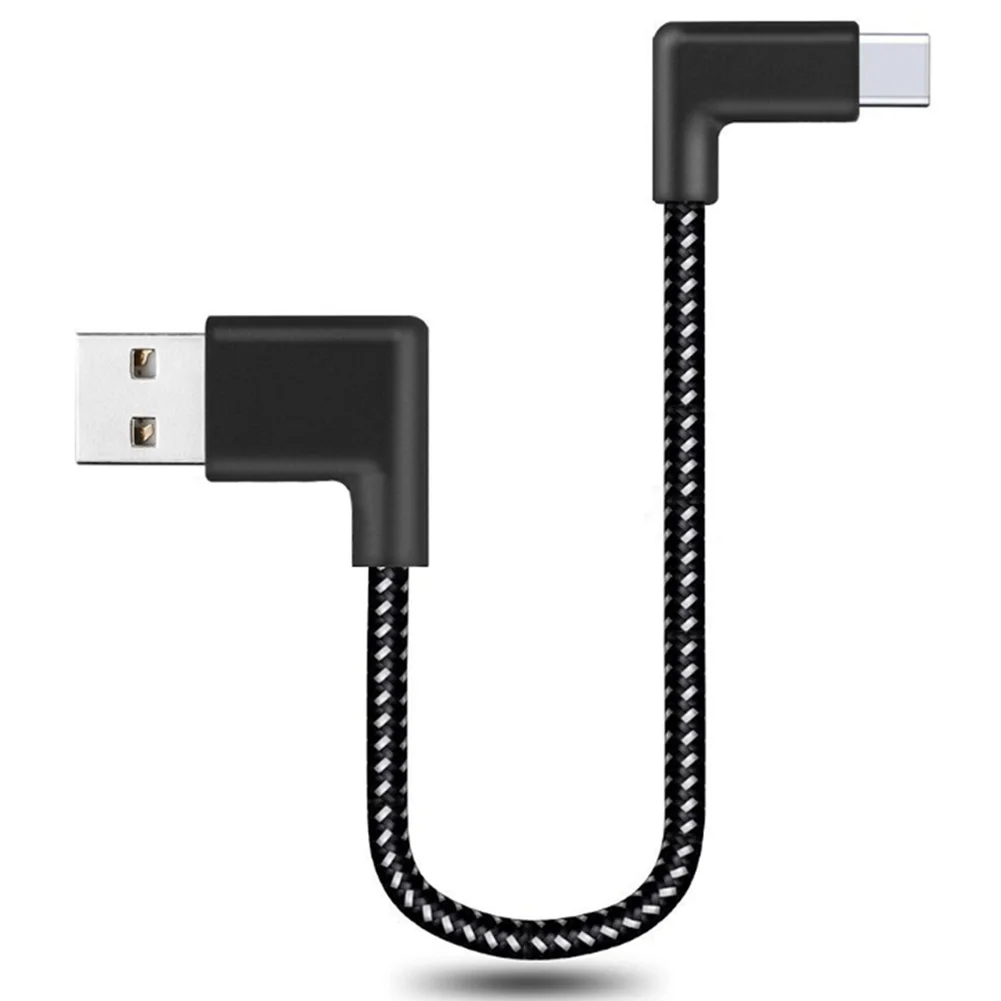 Мощный Прочный Микро сильный USB кабель 90 градусов двойной локоть головка