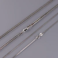 100 925 sterling silver foxtail chain necklace 2 5mm 1 0mm thickness chain necklace jewelry vintage style women necklace