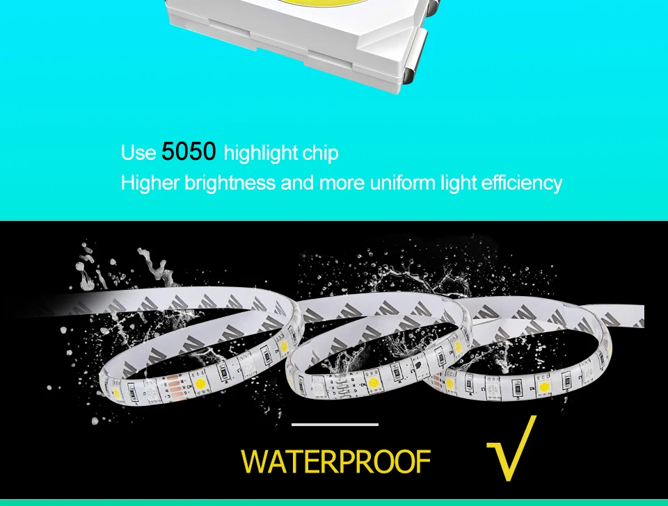 5 м 5050 светодиодная лента светильник DC12V RGB освещение кухонного шкафа праздничный декор светодиодный лента 60 светодиодный s/M водонепроницаемый тв подсветка