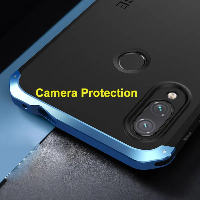 Металлический чехол для Xiaomi Redmi Note 7 6 8 Pro Роскошный Матовый ударопрочный из