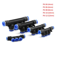 5 way pneumatic pipe pk quick coupling accessories air coupling installation adapter 4 6 8 10 12mm