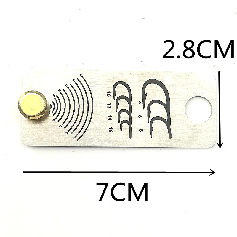 KKWEZVA 1 PC Portable Metal Fly tying Hackle Gauge Fish Measuring Tool Fishing Tackle Accessories Fly making tool measuring tape
