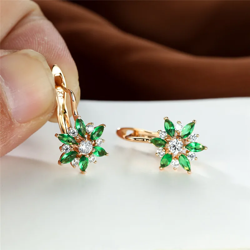 Разноцветные серьги в виде цветов радуги с кристаллами очаровательные свадебные