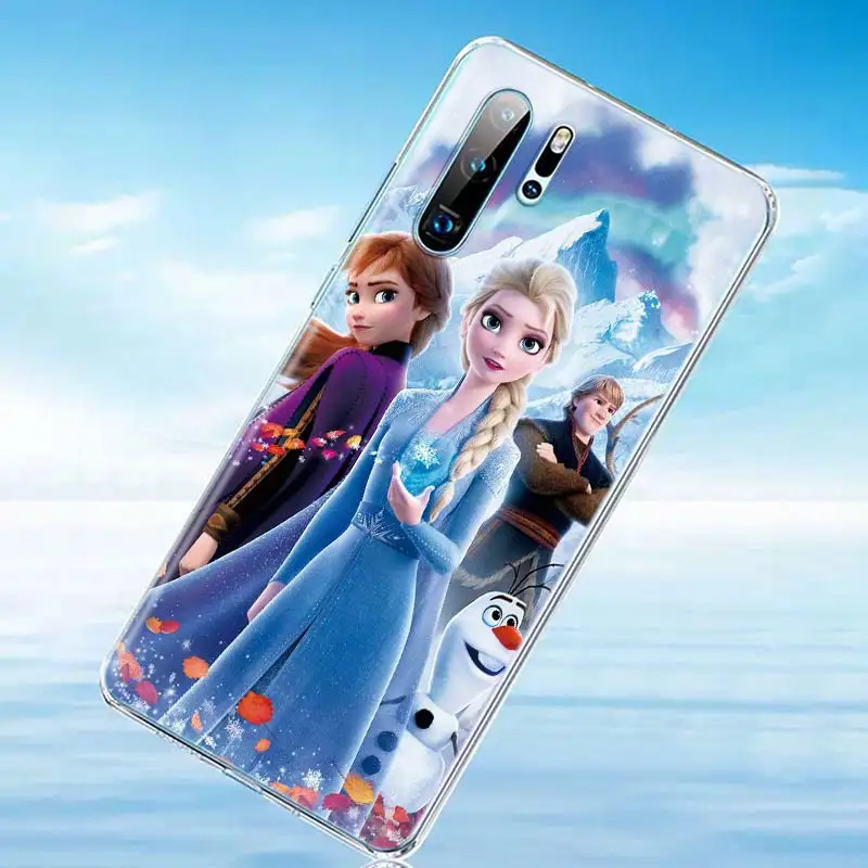Прозрачный чехол Холодное сердце Эльза Анна для Huawei P50 P40 P30 P20 P10 P9 P8 Lite Pro Plus mini 2019