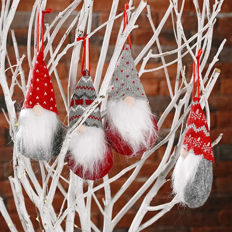 

Forest Old Man Christmas Mini Doll Christmas Tree Hanger Pendant Xmas Decoration For Home Gnome Doll Xmas kids New Year Gifts