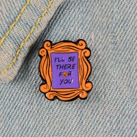 magic mirror enamel pin ill be there for you badge brooch denim jeans shirt bag couple jewelry gift for friends lovers
