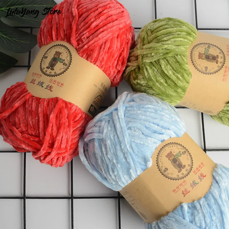 Вязание бархат шениль сделай сам 100 г нитки со льдом мягкие рукоделие средней