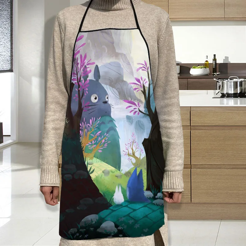 Фартук с изображением Тоторо гриль кухонный фартук шеф-повара профессиональный