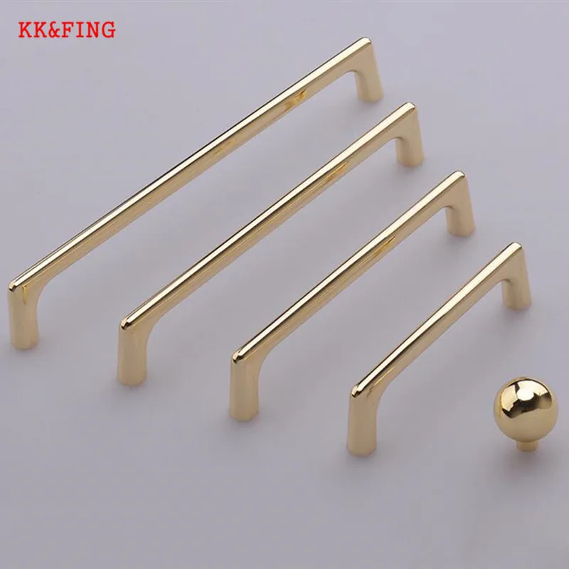 KK & FING твердые золотые ручки для шкафов из цинкового сплава кухонный шкаф дверные