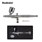 Гравитационный Аэрограф Двойного действия, пистолет-распылитель черного цвета 0,3 мм 7 куб. См для художественных крафтовых моделей