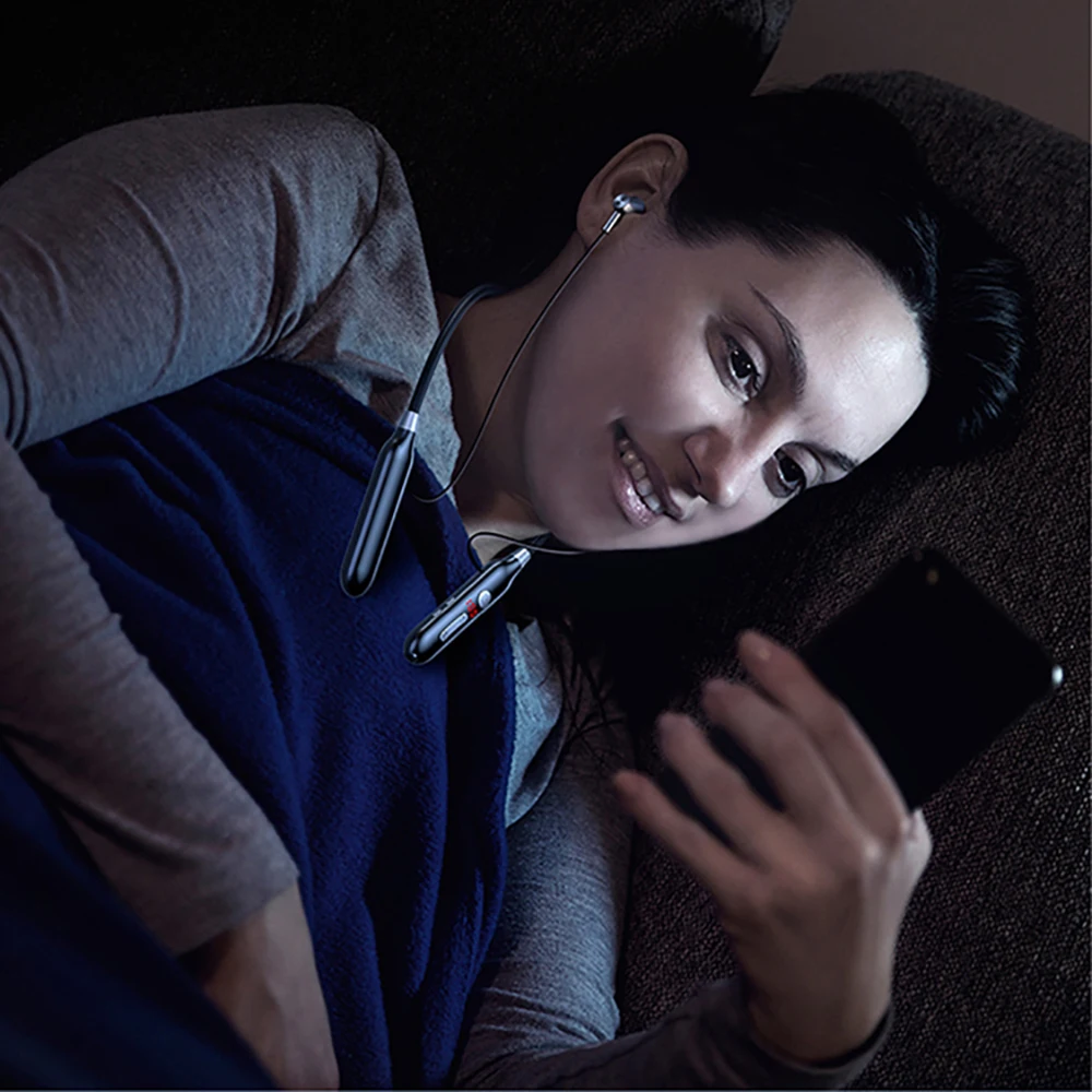 TWS 100 часа беспроводные наушники Bluetooth-совместимый Магнитный шейный обод HiFi