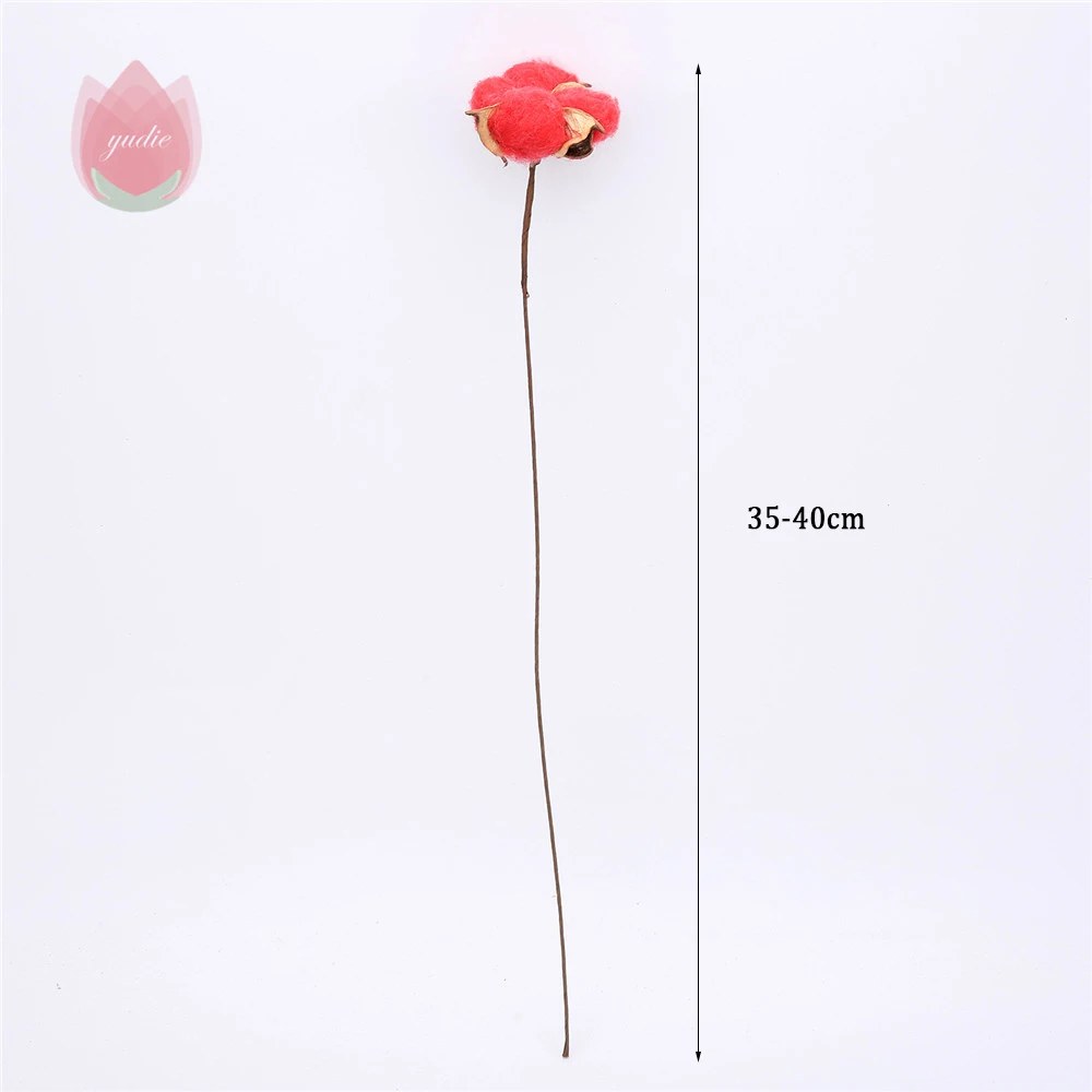 

10 Pcs Colorful Cotton Florist Supplies Wedding Car Decorative Flower Wreaths Christmas Home Gift Decor Cheap Artificial Flowers