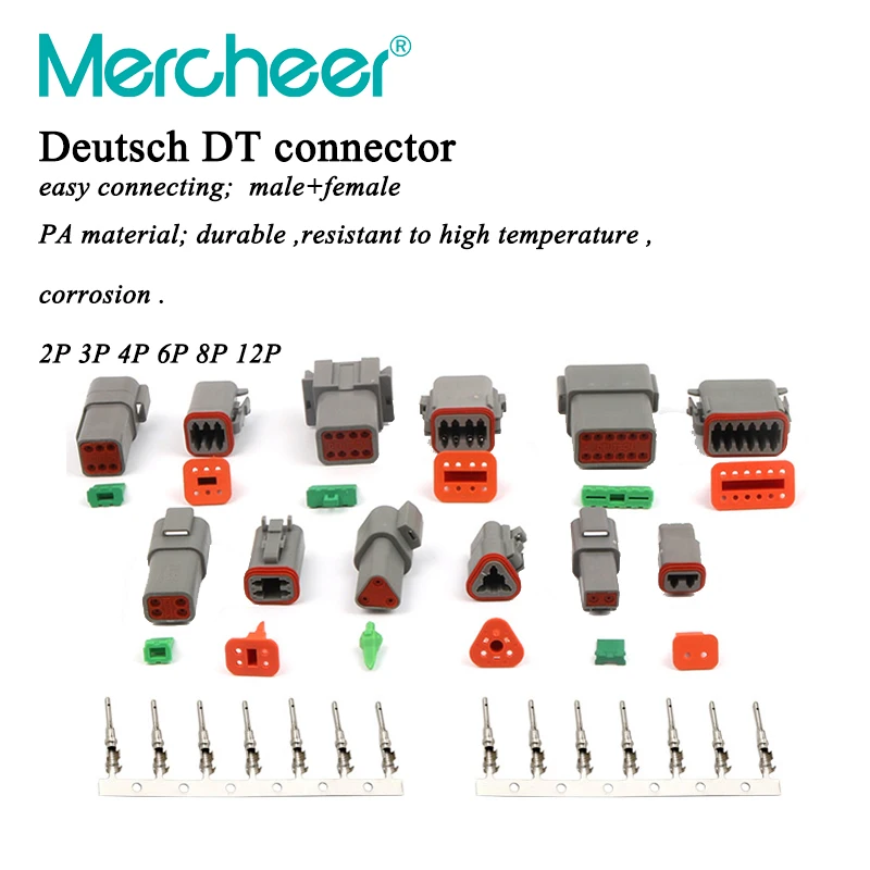 Один комплект разъемов Deutsch DT DT06-2S/DT04-2P 2P 3P 4P 6P 8P 12P водонепроницаемый